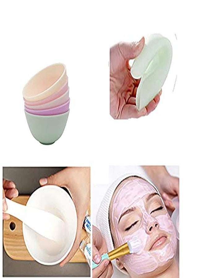 Lokusel 5Pcs 3.3Inch Multi-color Silicone Bowl Facial Mask Mixing Bowl DIY Mix Bowl for Home Use,Facial Mask, Mud Mask and Other Skincare Products(8.5 x 5 cm) - Image 4